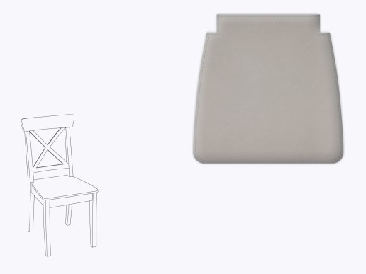 Sitzkissen-aus Filz-und-recyceltes-Leder-fuer-Stuhl-Ingolf-von-IKEA-taupe